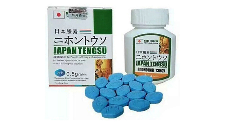 Thuốc Japan Tengsu chống xuất tinh sớm là sản phẩm của công ty TNHH Dược phẩm Shiga - Nhật Bản