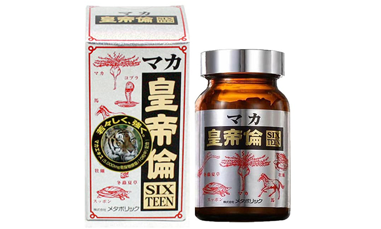 Maka Sixteen của Nhật Bản ngoài công dụng chống xuất tinh sớm còn có tác dụng tráng dương, bổ thận