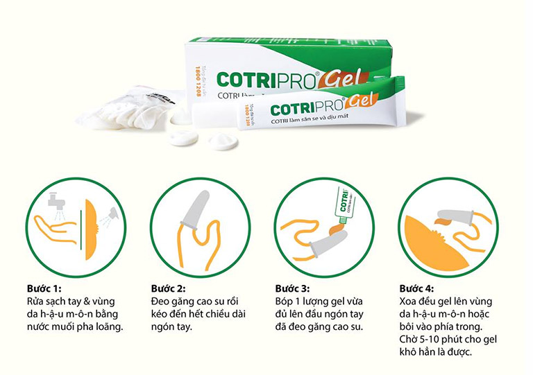 Hướng dẫn sử dụng thuốc bôi trĩ Cotripro gel đúng cách