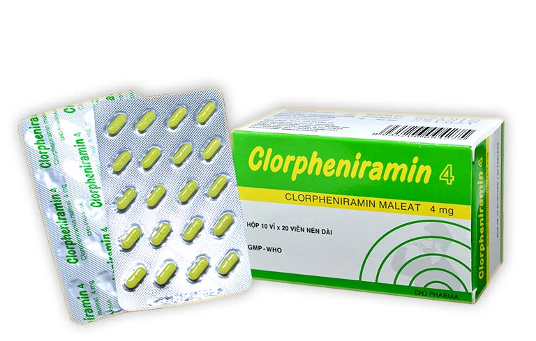 Thuốc sổ mũi màu vàng Clorpheniramin