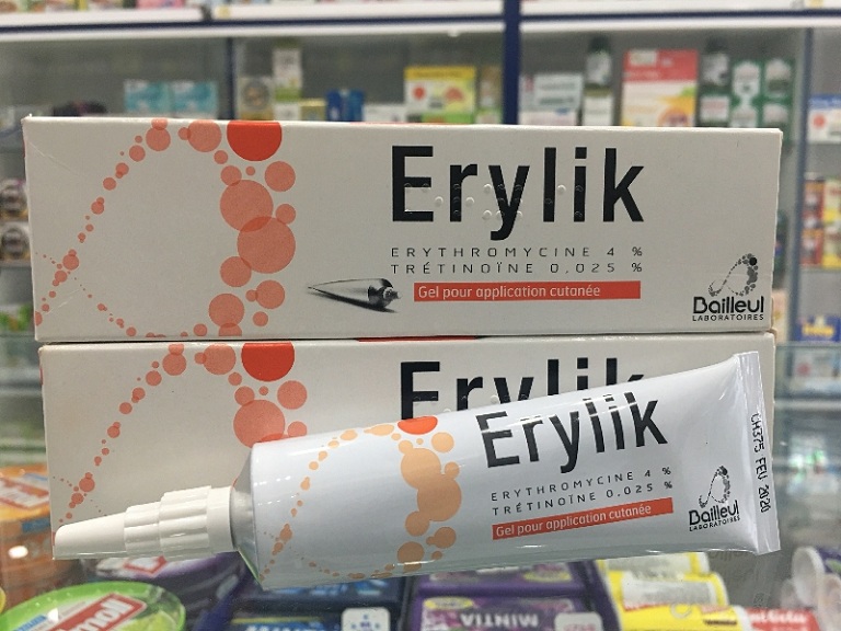 Thuốc trị mụn đầu đen Erylik giúp loại bỏ nhân mụn, ngăn ngừa viêm nhiễm