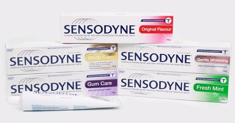 Các dòng sản phẩm kem đánh răng Sensodyne thông dụng nhất nhì hiện nay
