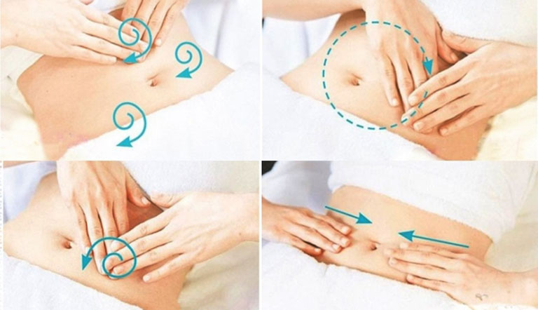 Có thể giảm đau viêm hang vị bằng thực hiện massage bụng đều đặn