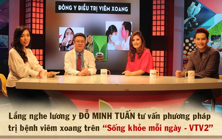 Diễn viên Hoa Thúy và nhà thuốc Đỗ Minh Đường tham gia chương trình "Sống khỏe mỗi ngày" trên VTV2