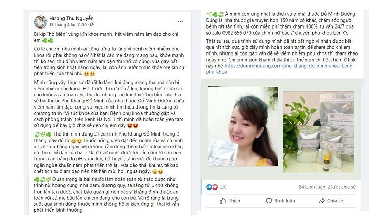 Bài đăng của mẹ bỉm 8X trên facebook cá nhân