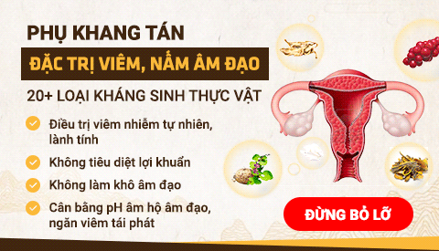 banner phụ khang tán chữa viêm âm đạo bằng kháng sinh thực vật
